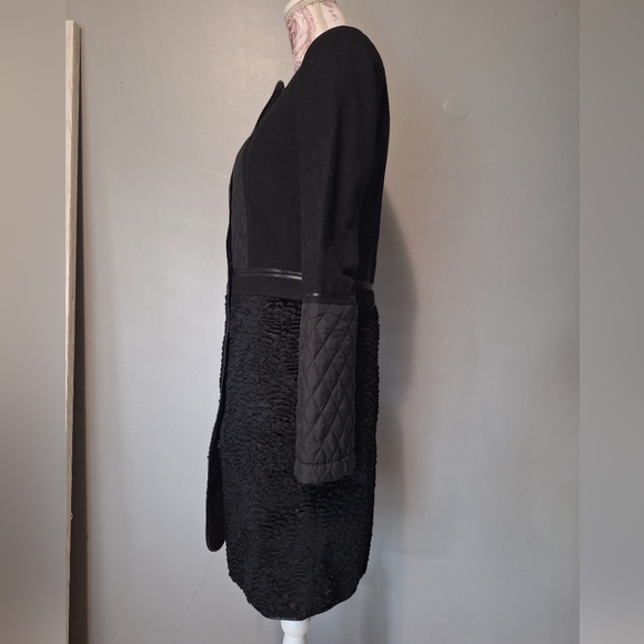 BCBG black wool mixed fabric 3/4 coat xxs - Picture 6 of 7